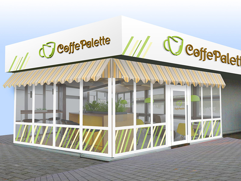 Дизайн фасада кафе 