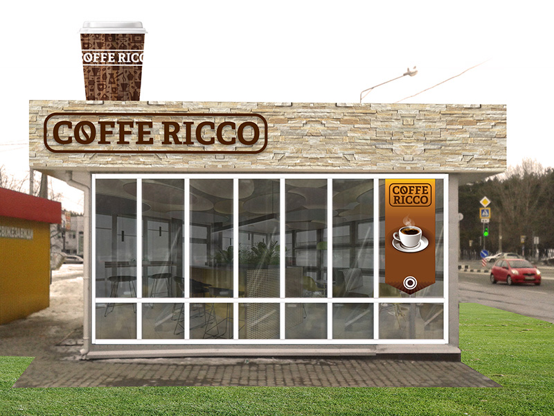 Дизайн фасада кафе Ricco